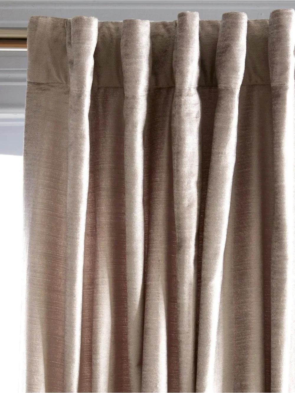 NWOT Lustre Velvet Silver Curtain Panel 48x96 - Retail 82